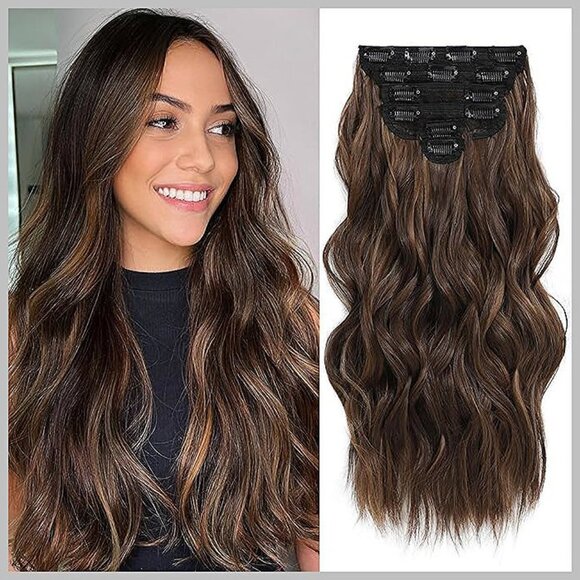 Other - Highlight balayage dark brown Hairpieces, Light Brown&Honey Blonde